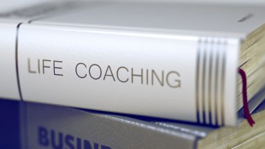 Life Coaching - Book Title on the Spine. Closeup View. Stack of Business Books. Business - Book Title. Life Coaching. Book Title on the Spine - Life Coaching. Toned Image. 3D.