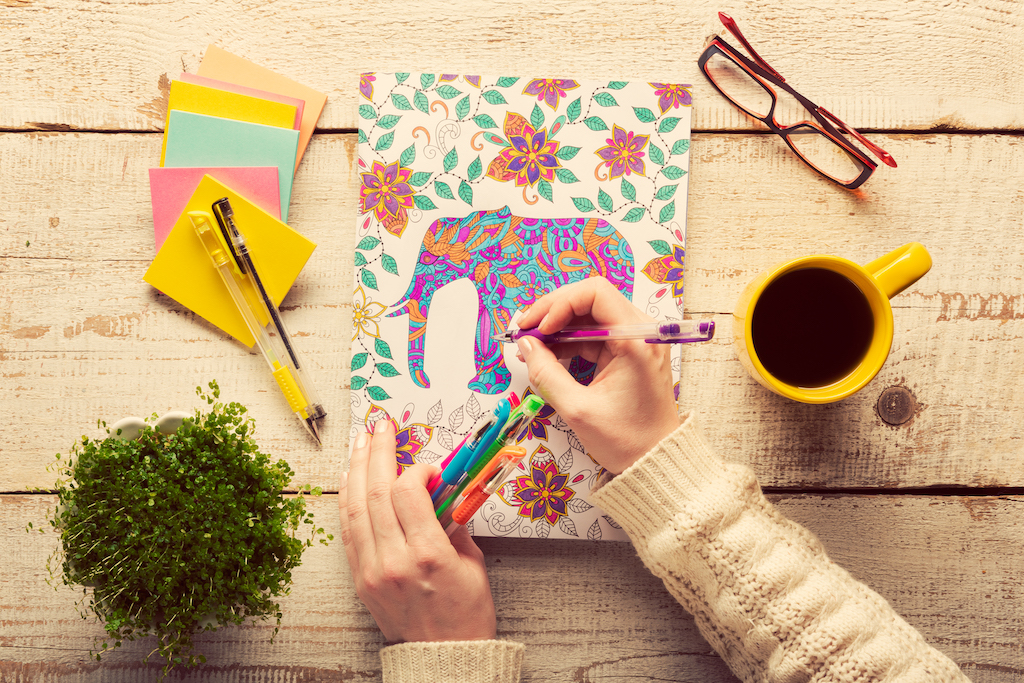 adult coloring as an emotional support outlet