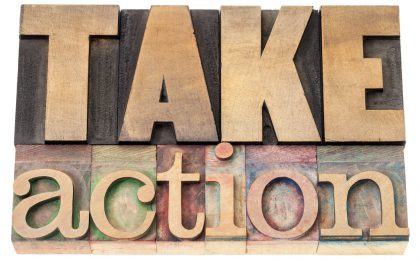 take action in wood type